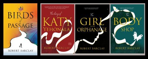 covers of four novels written by Robert Barclay