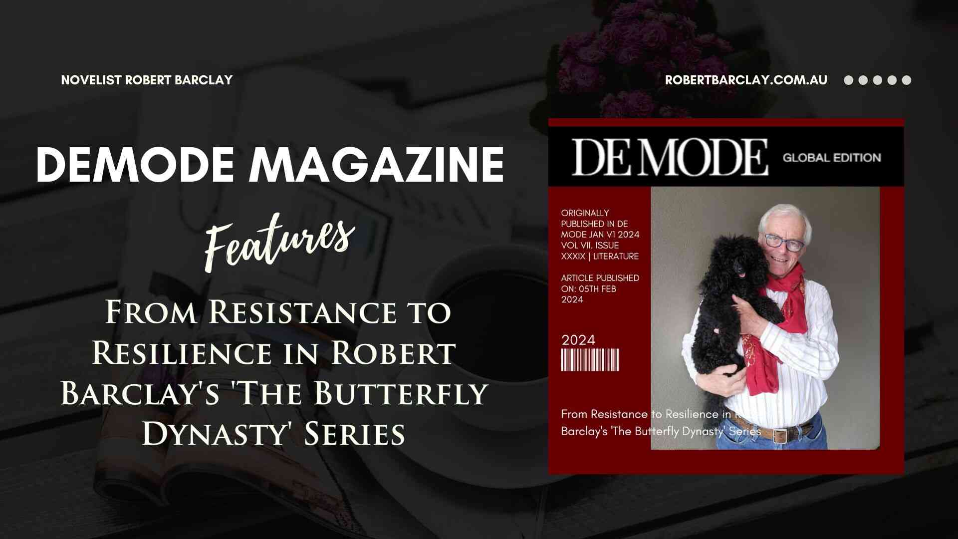 Demode Magazine features Robert Barclay