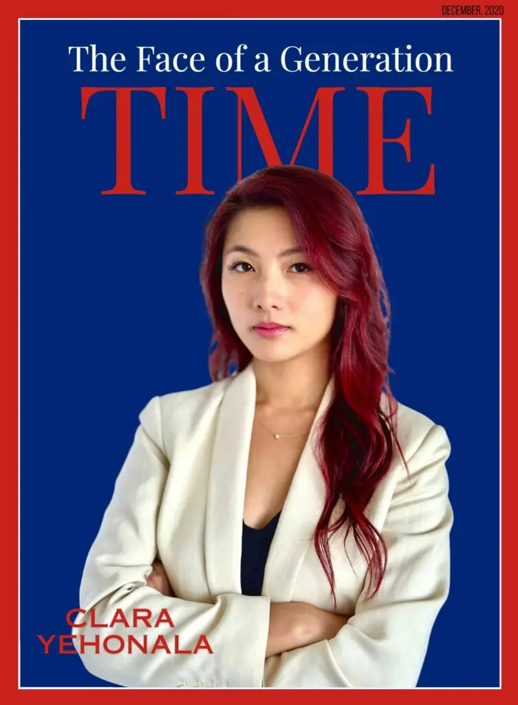 Blue Time magazine cover with Clara Yehonala